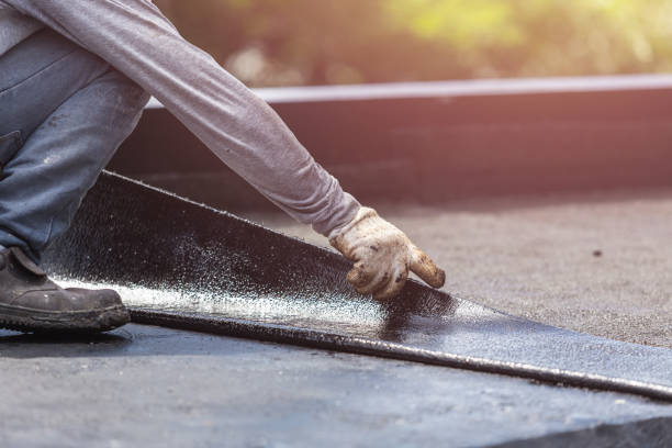 Professional Basement Waterproofing technician working in Lyndhurst, VA